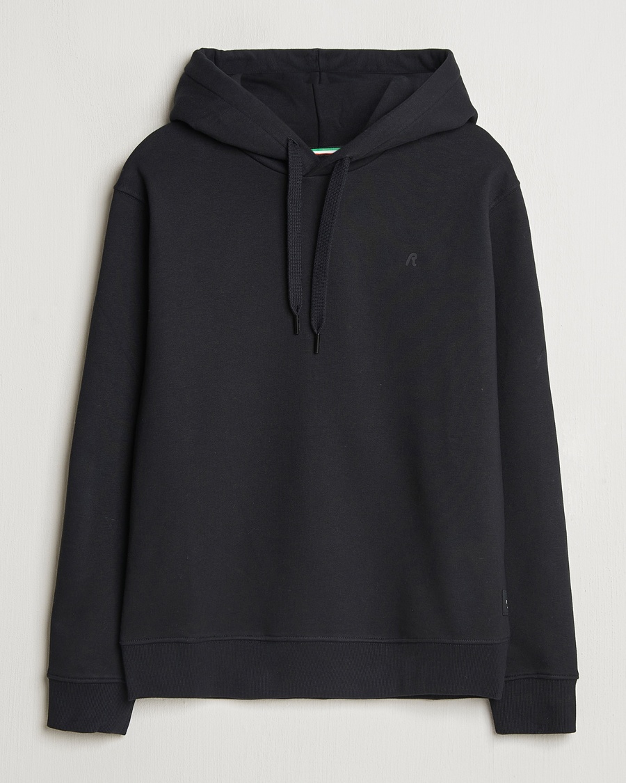 Replay Tonal Logo Hoodie Black – Noir