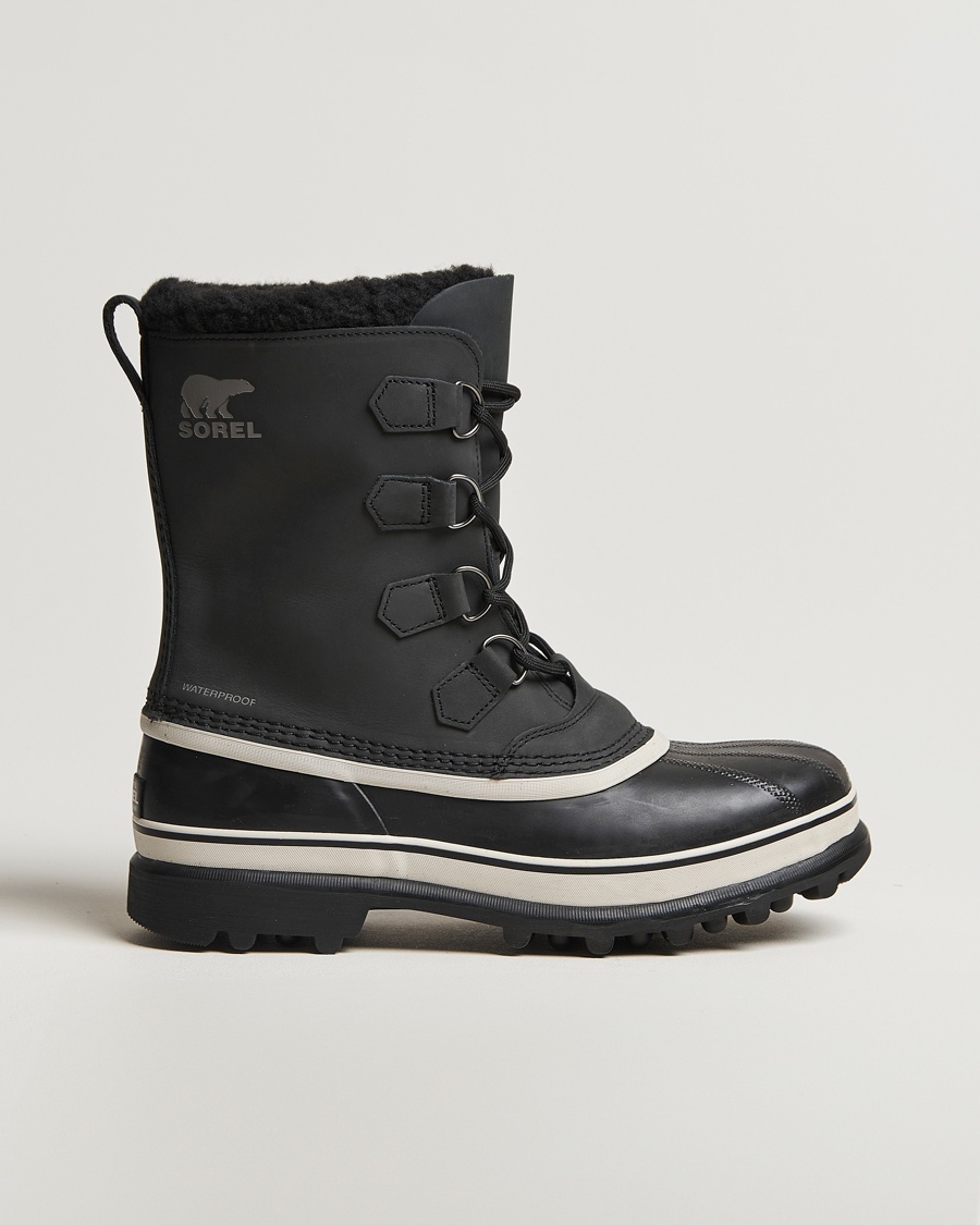 Sorel Caribou WP Felt Lined Leather Boots Black – Noir
