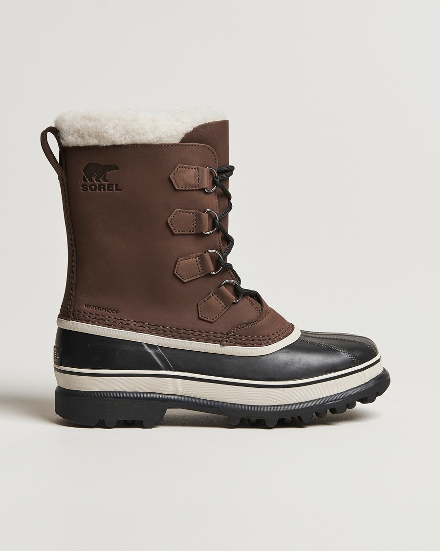 Sorel Caribou WP Felt Lined Leather Boots Bruno – Marron