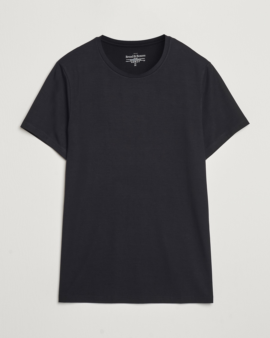 Bread & Boxers Tencel Crew Neck T-Shirt Black – Noir