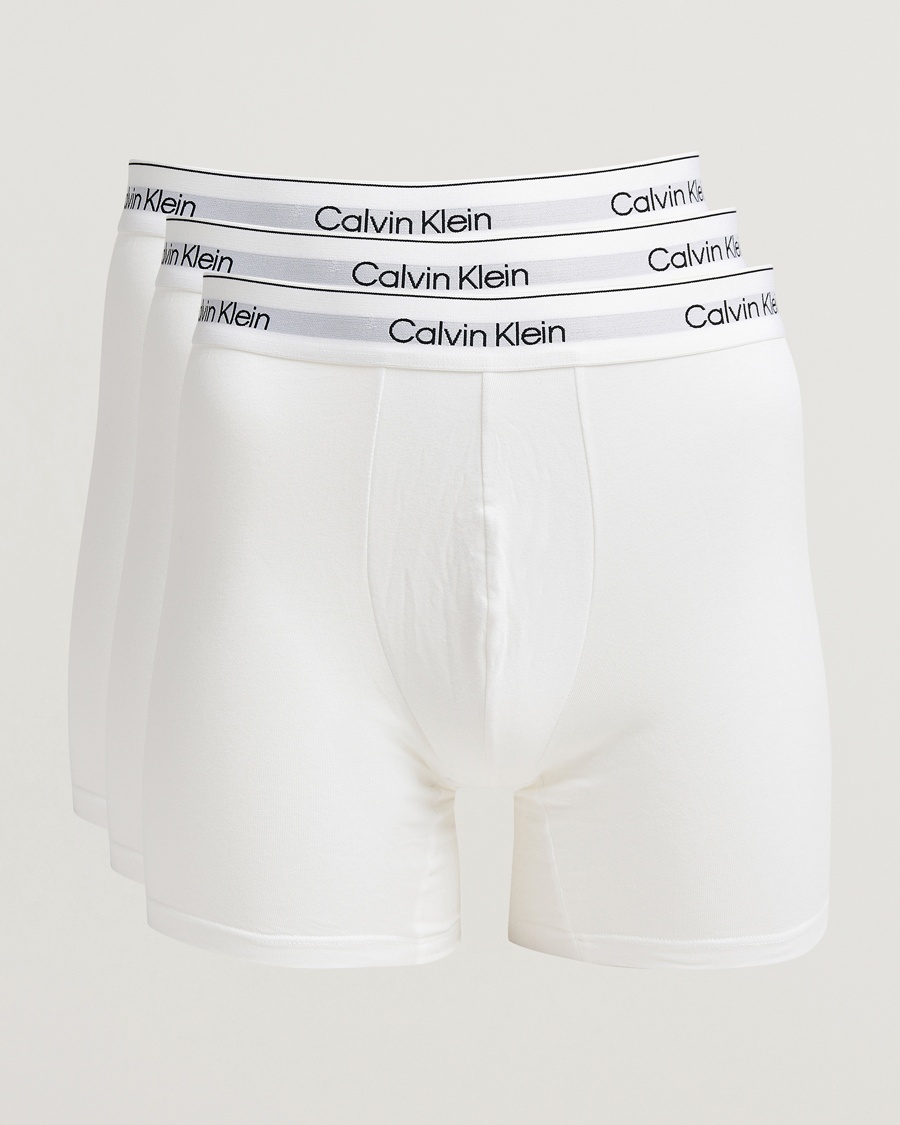 Calvin Klein 3-Pack Icon Cotton Stretch Boxer Brief White – Blanc