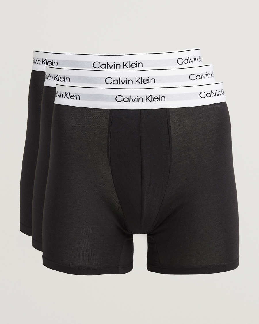Calvin Klein 3-Pack Icon Cotton Stretch Boxer Brief Black – Noir