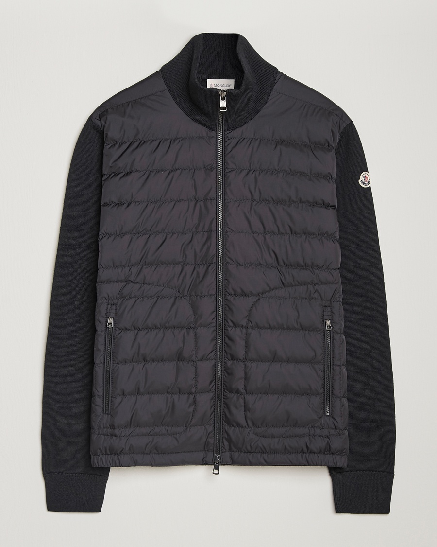 Moncler Hybrid Zip Cardigan Black – Noir