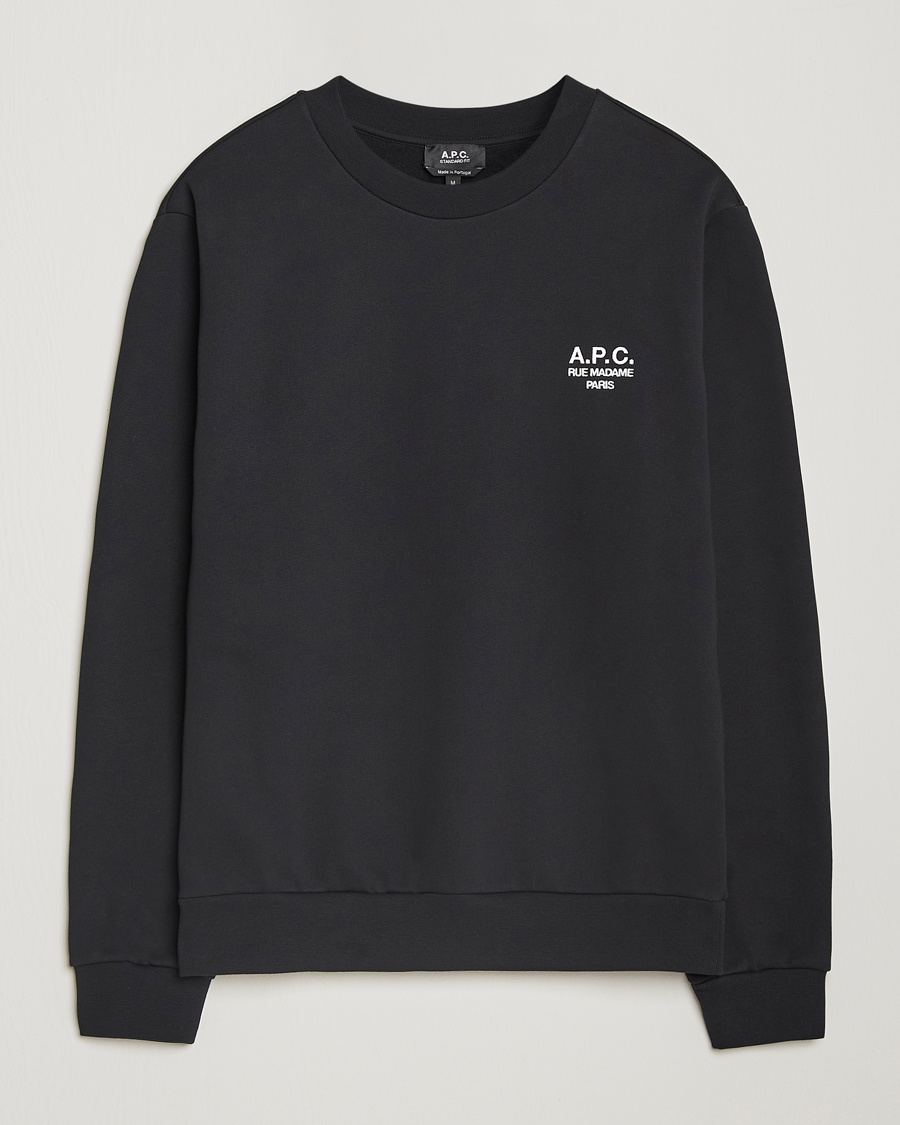 A.P.C. Rue Madame Sweatshirt Black/White – Noir