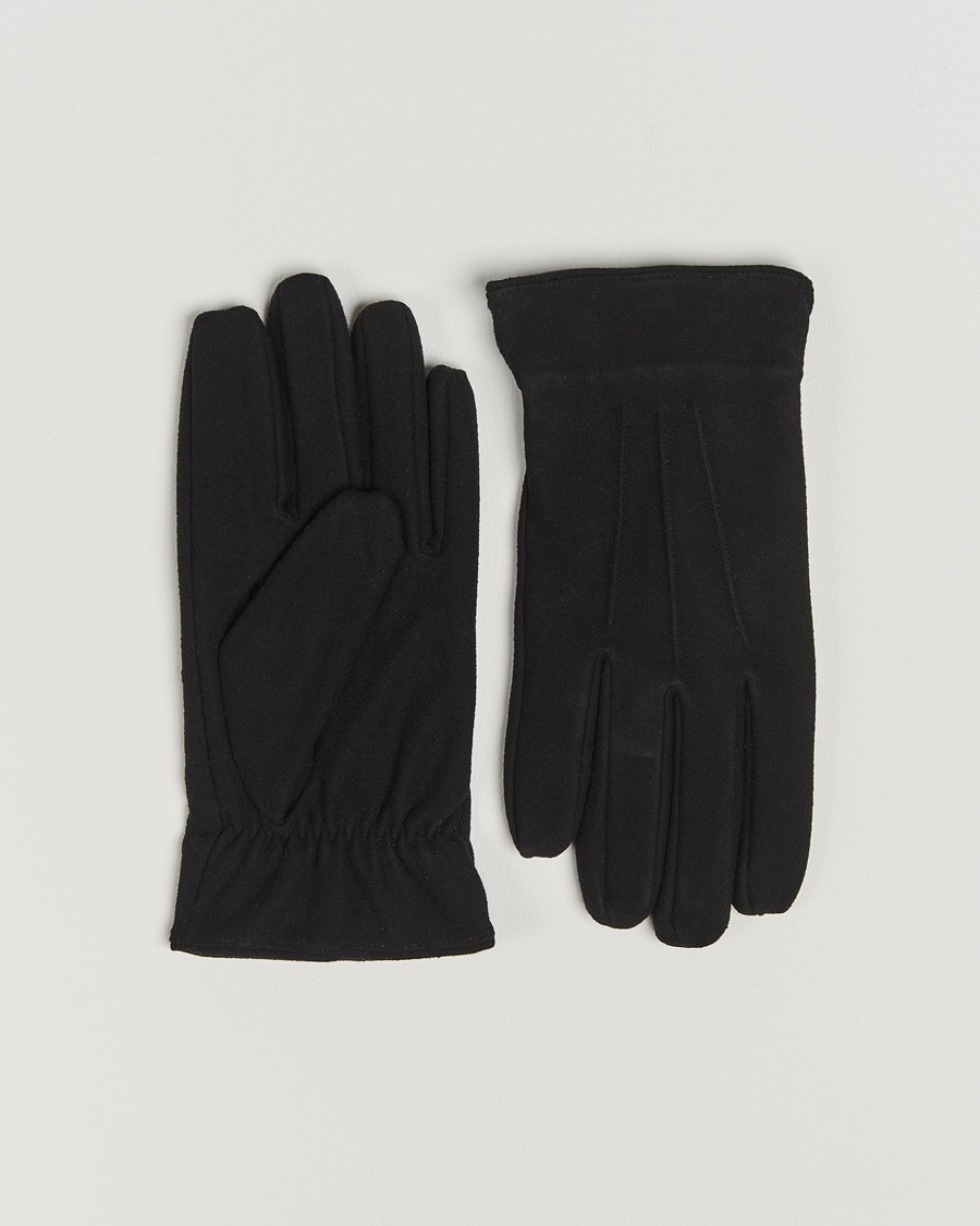 Amanda Christensen Lined Wool Gloves Black – Noir