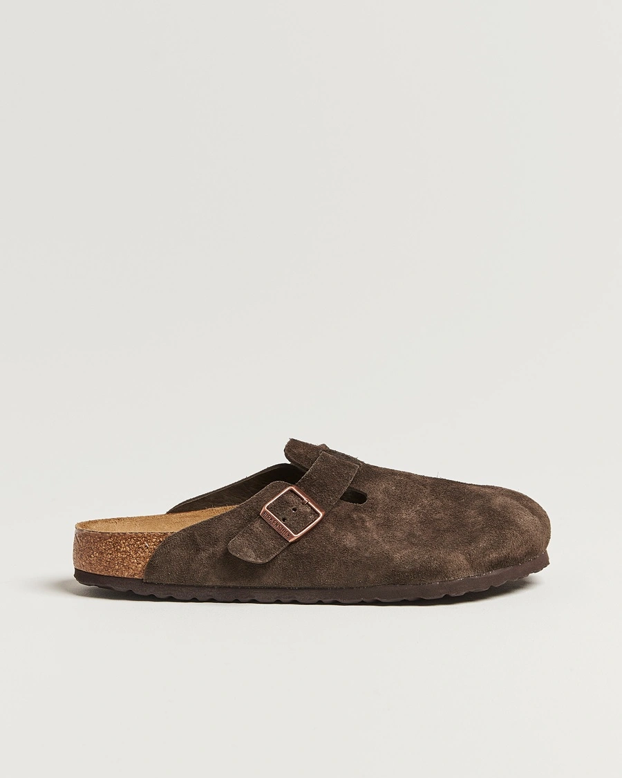 BIRKENSTOCK Boston Soft Footbed Mocca Suede – Marron