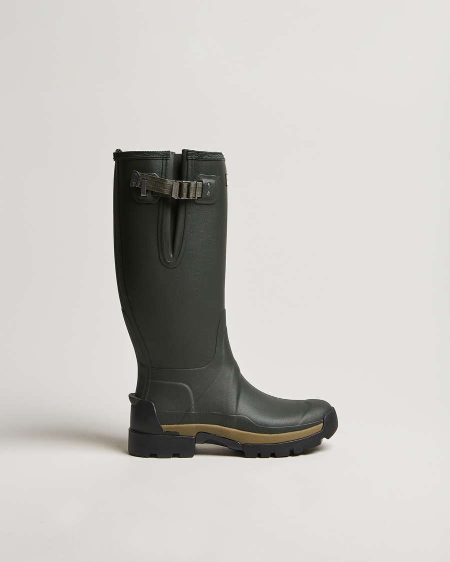 Hunter Boots Balmoral Side Adjustable Neo Boot Dark Olive – Vert