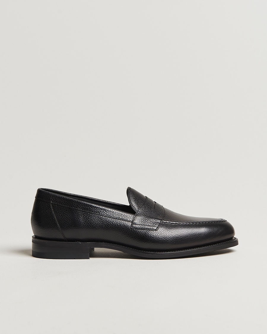 Loake Shoemakers Imperial Grained Penny Loafer Black – Noir