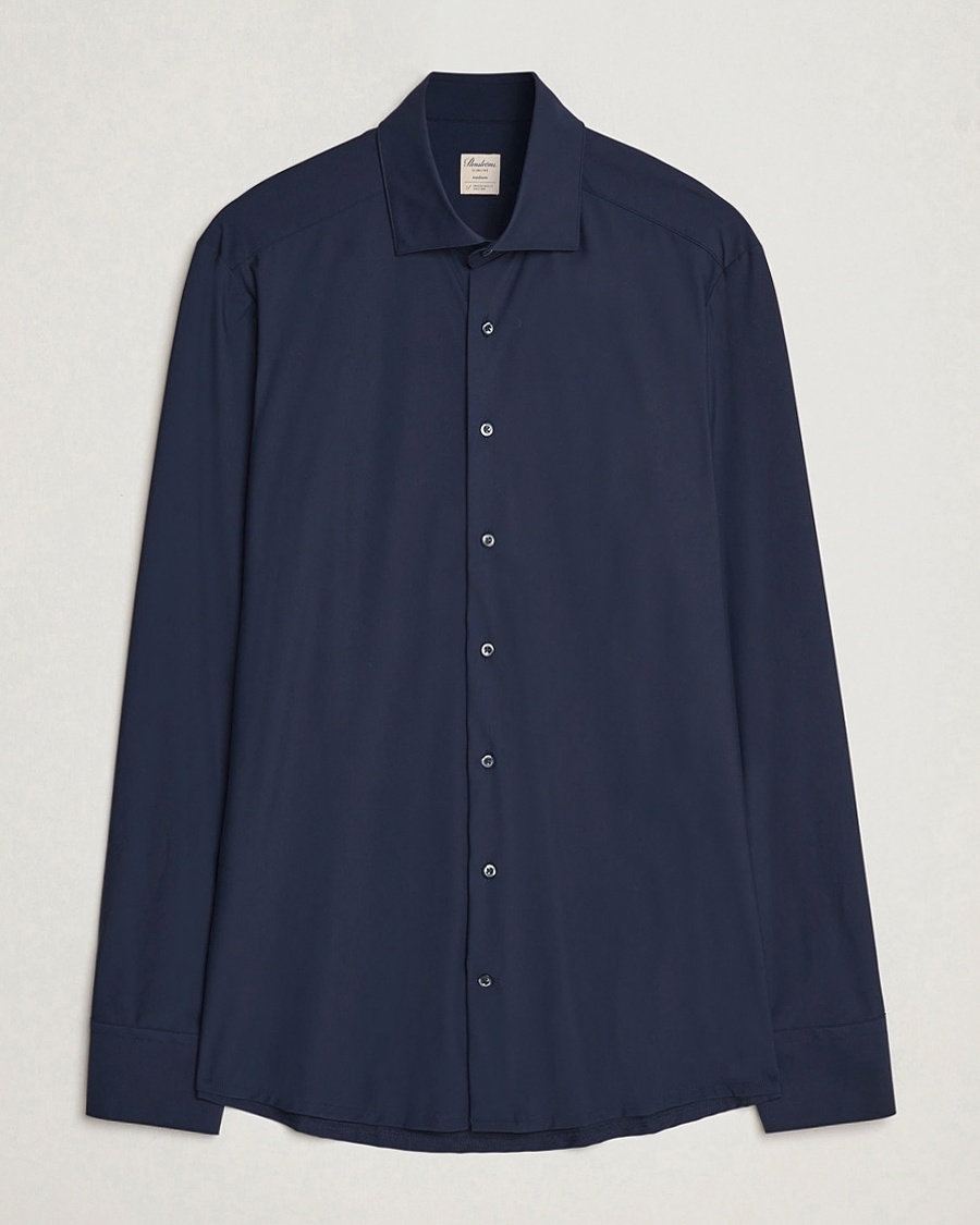Stenströms Slimline Stretch Jersey Shirt Navy – Bleu