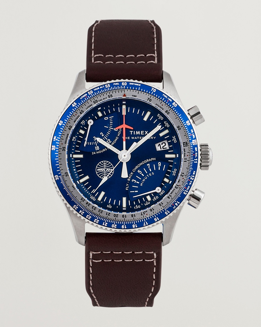 Timex Pan Am Flyback Chronograph 43mm Blue Dial – Bleu
