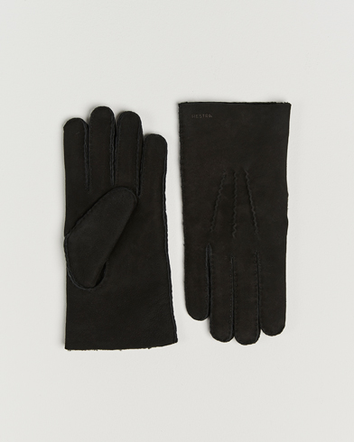 Hestra Bernard Lambskin Suede Glove Black – Noir