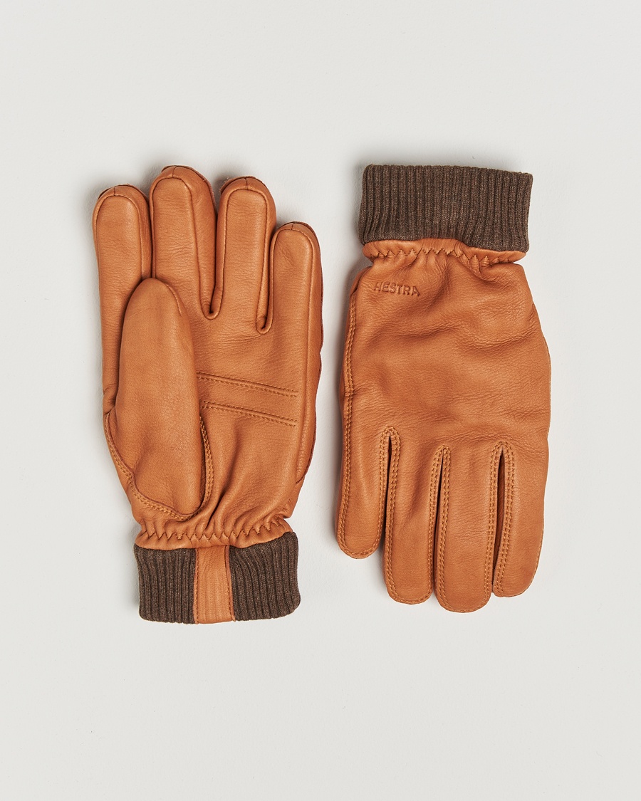 Hestra Tore Deerskin Primaloft Lined Glove Cognac – Marron