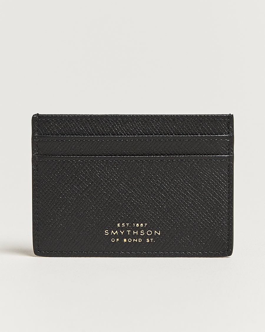 Smythson Panama Flat Cardholder Black – Noir