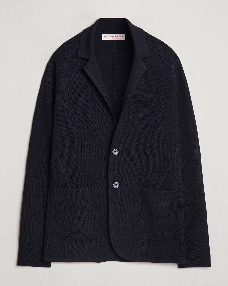 Orlebar Brown Reiner Textured Lightweigt Blazer Night Iris – Bleu