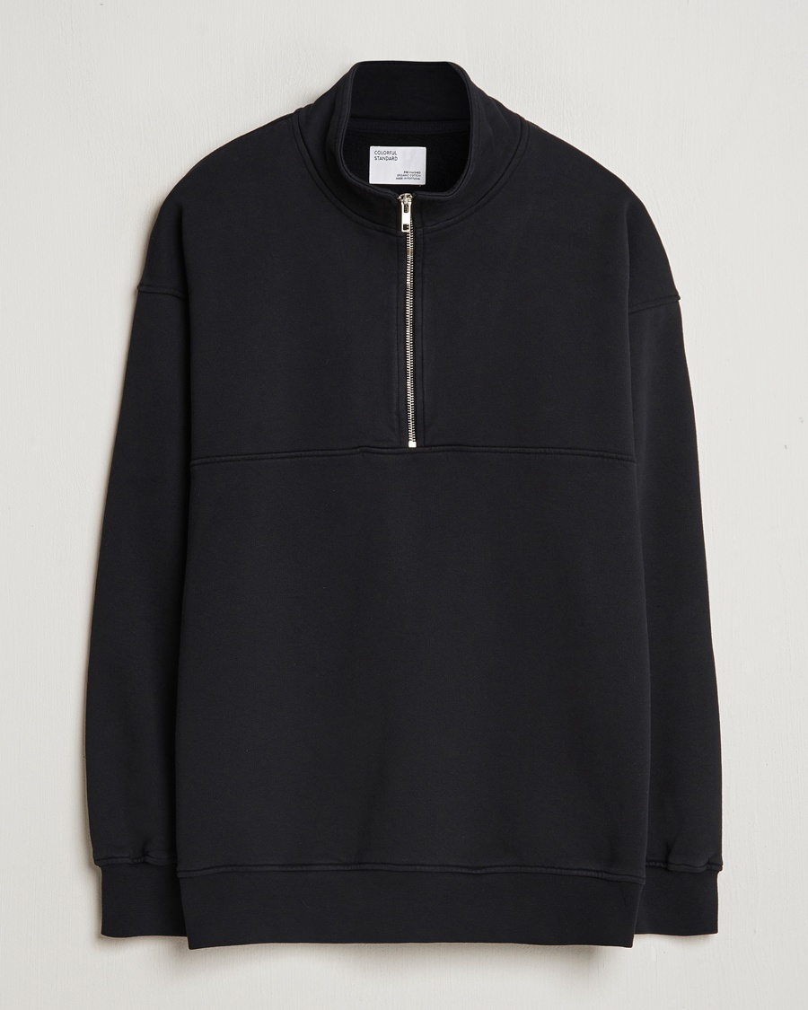Colorful Standard Classic Organic Half-Zip Deep Black – Noir