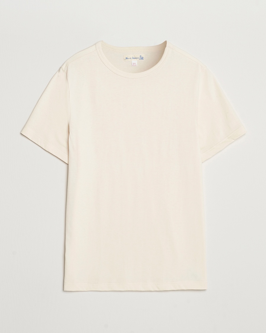 Merz b. Schwanen 1950s Classic Loopwheeled T-shirt Nature – Blanc