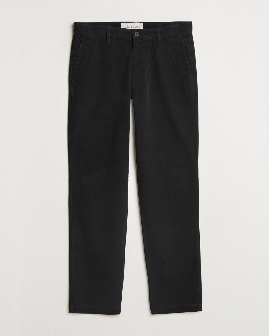 A Day's March Miller Cotton/Lyocell Trousers Black – Noir