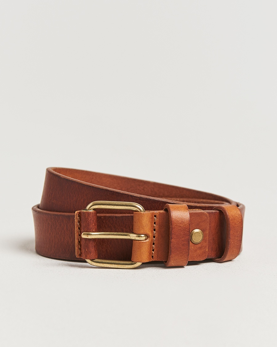 Nudie Jeans Dwayne Leather Belt Toffee Brown – Marron