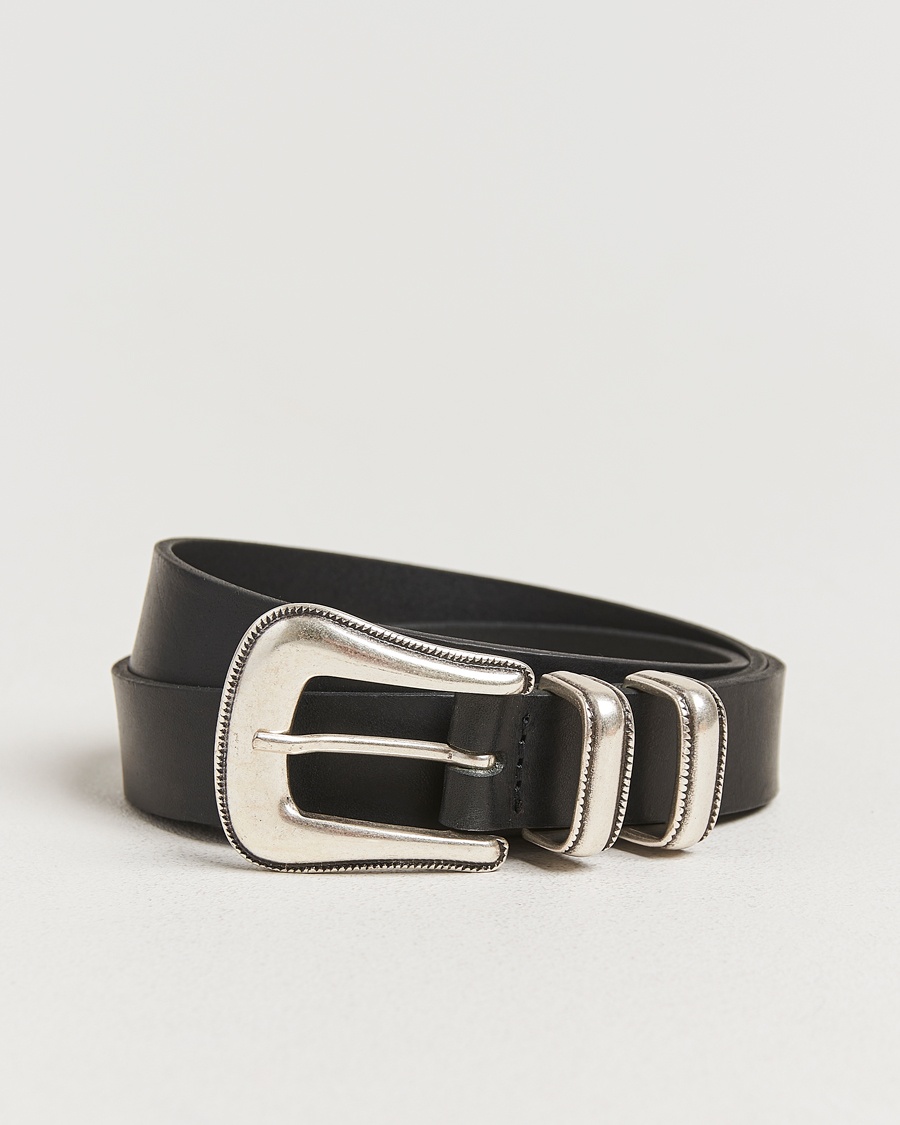 Nudie Jeans Western Silver Belt Black – Noir