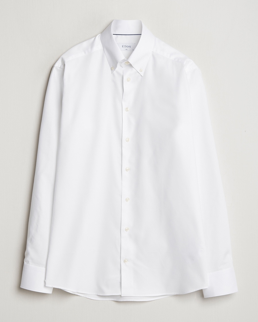 Eton Slim Fit Wrinkle Free Oxford Shirt White – Blanc