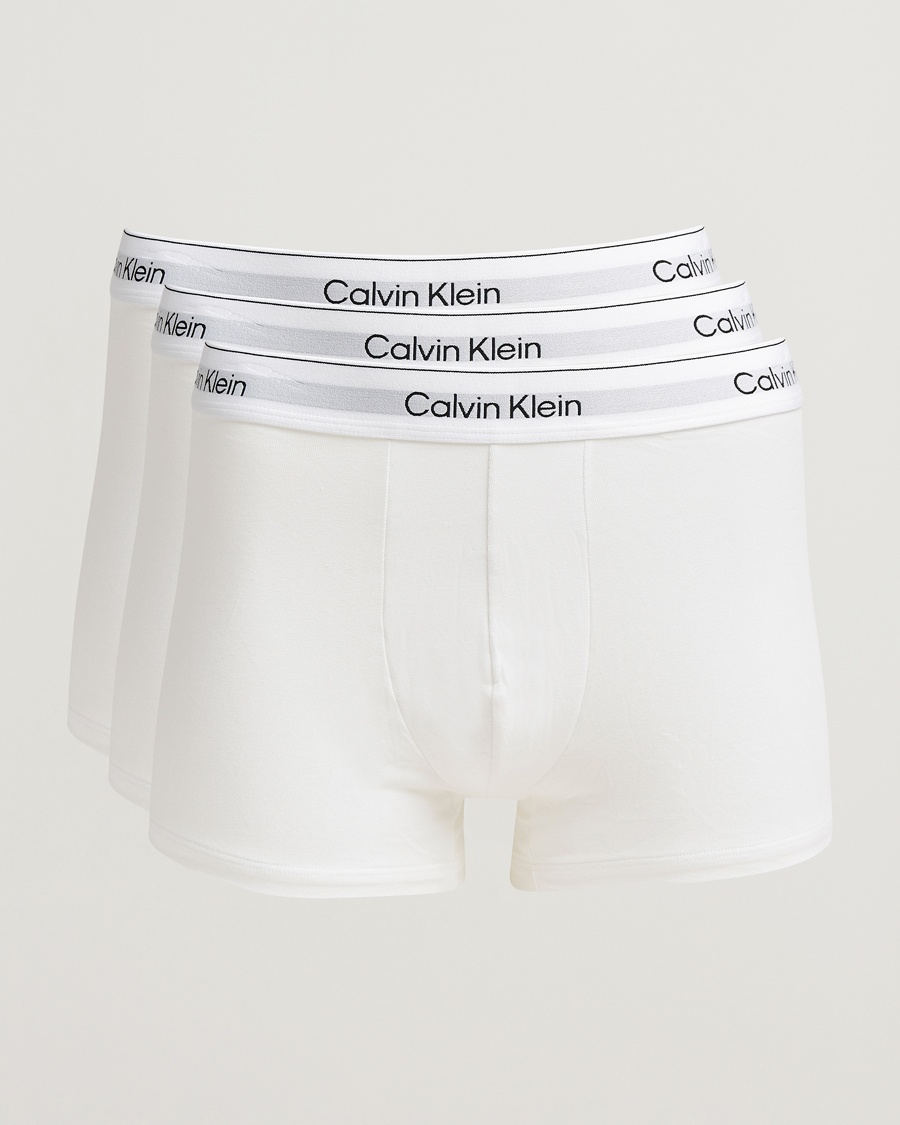 Calvin Klein 3-Pack Icon Cotton Stretch Relaxed Trunk White – Blanc