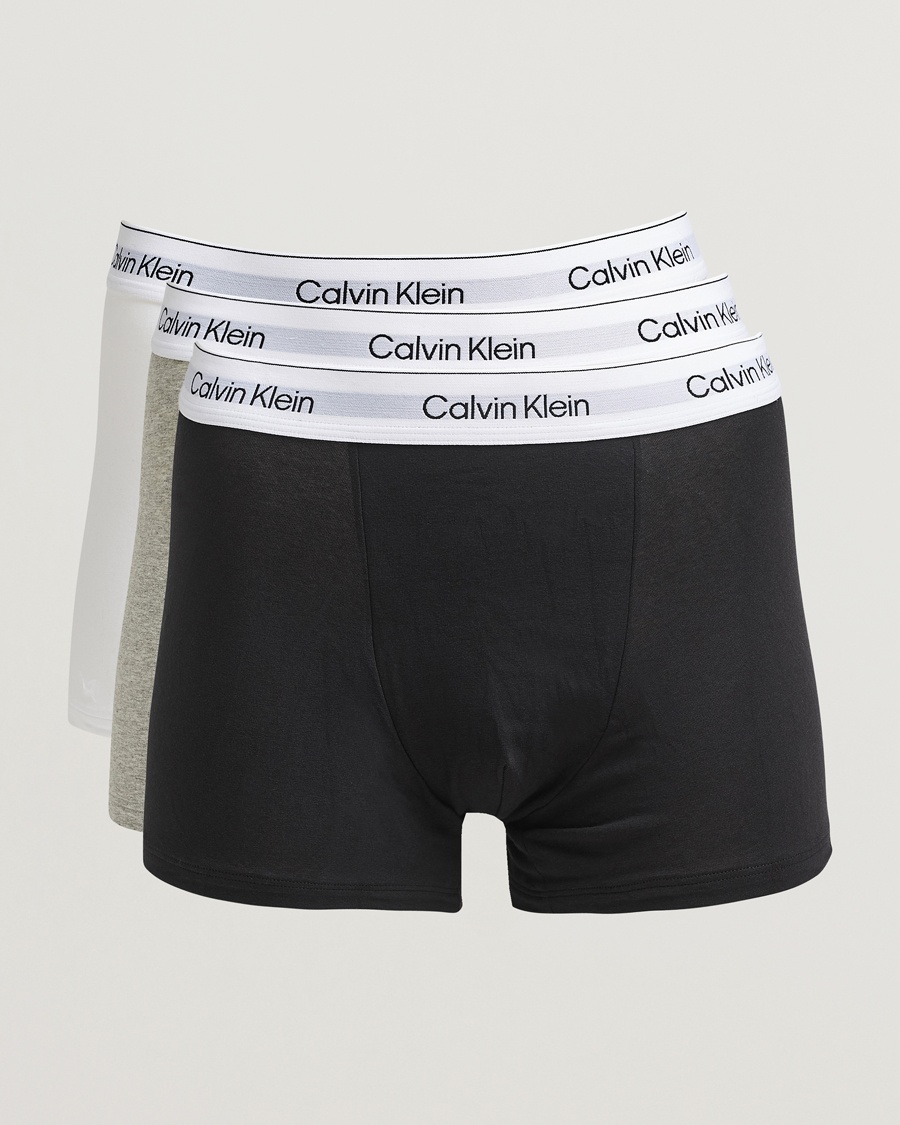 Calvin Klein 3-Pack Icon Cotton Stretch Relaxed Trunk Black/White/Grey – Multicolore
