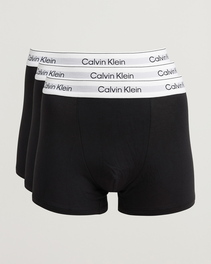 Calvin Klein 3-Pack Icon Cotton Stretch Relaxed Trunk Black – Noir