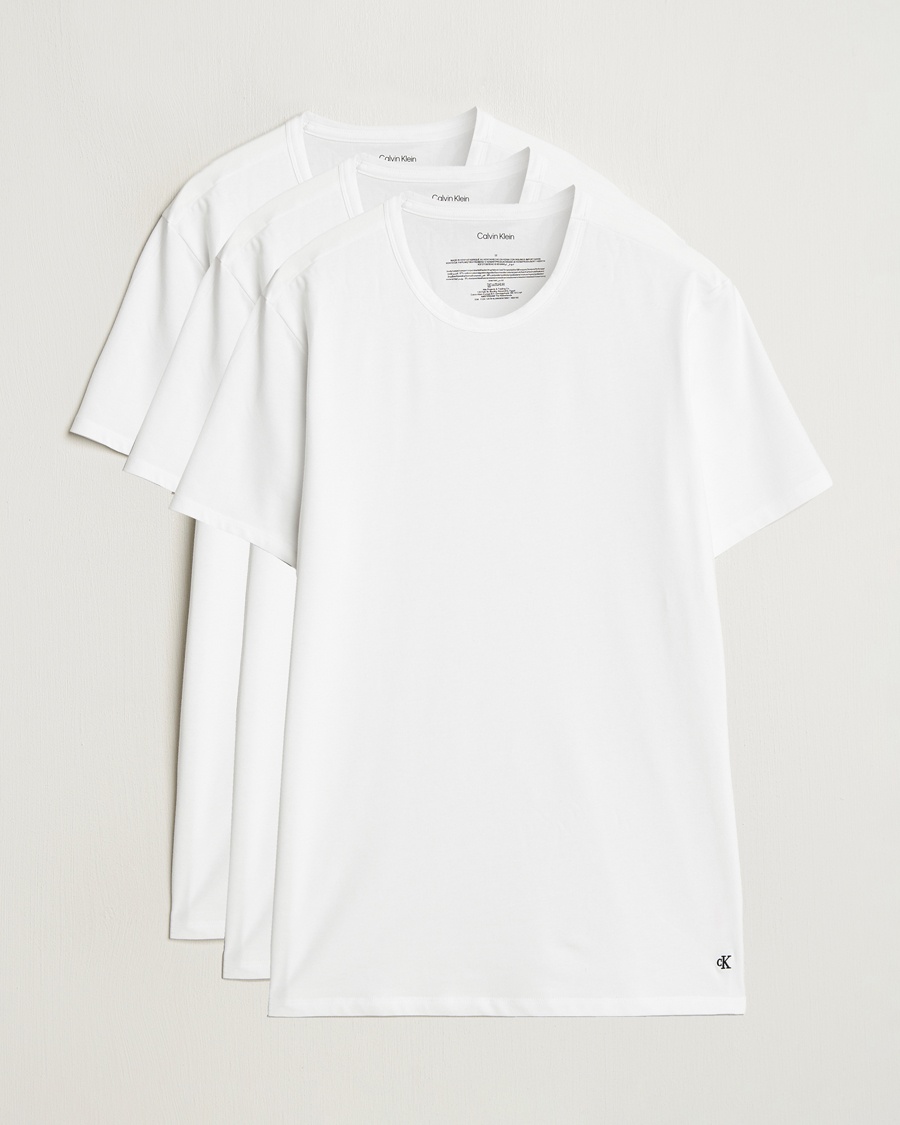 Calvin Klein 3-Pack Cotton Stretch Crew Neck T-Shirt White – Blanc