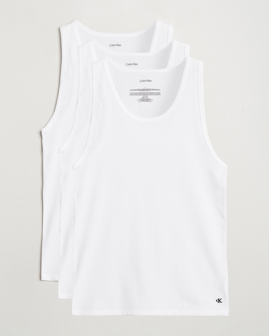 Calvin Klein 3-Pack Cotton Tank Top White – Blanc