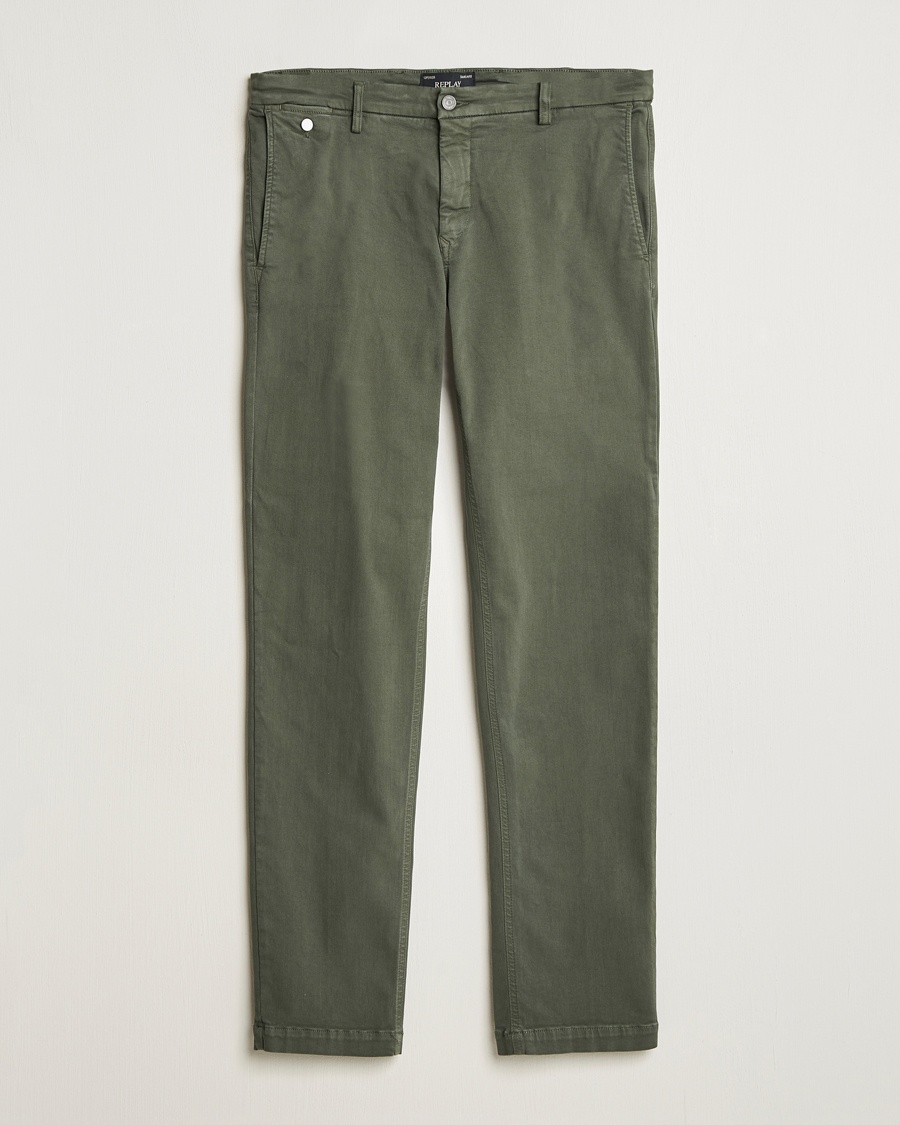 Replay Benni Hyperflex X-Lite Chinos Dark Green – Vert