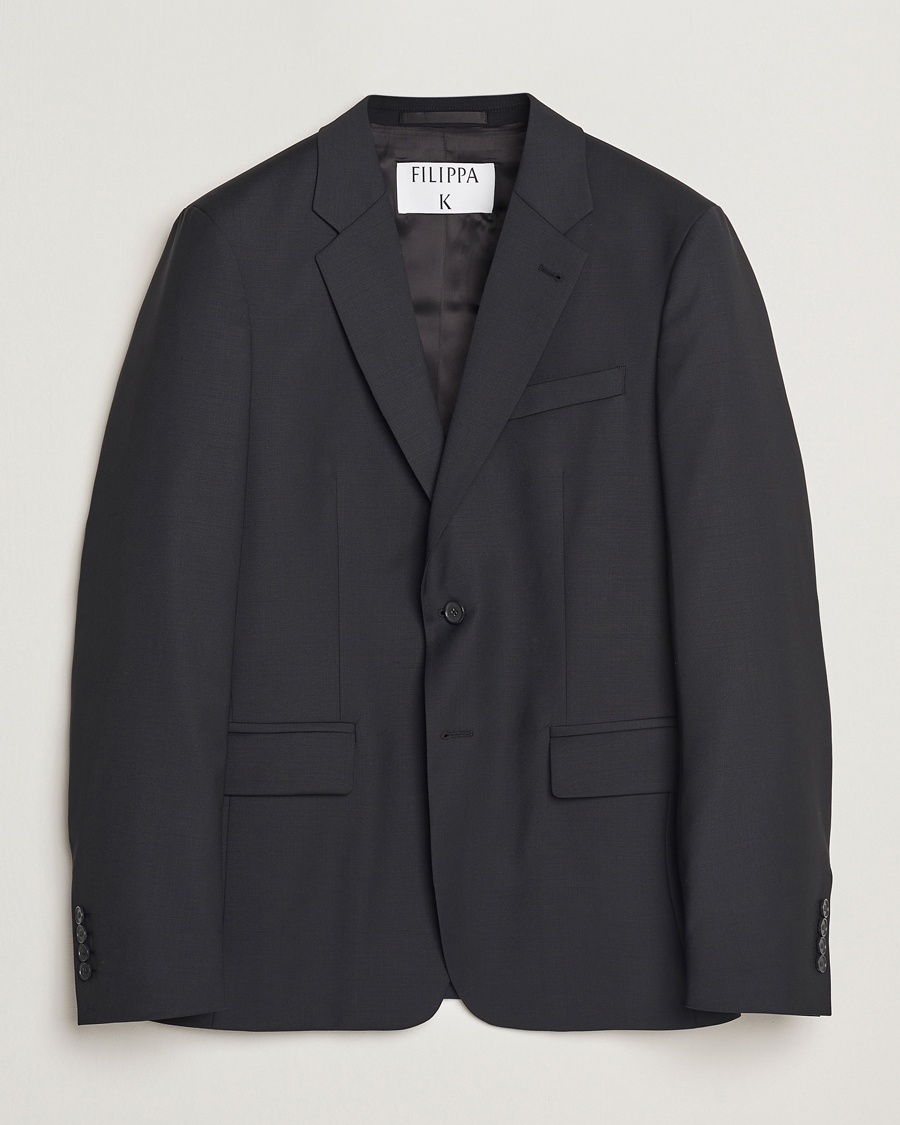 Filippa K Slim Wool Blazer Black – Noir