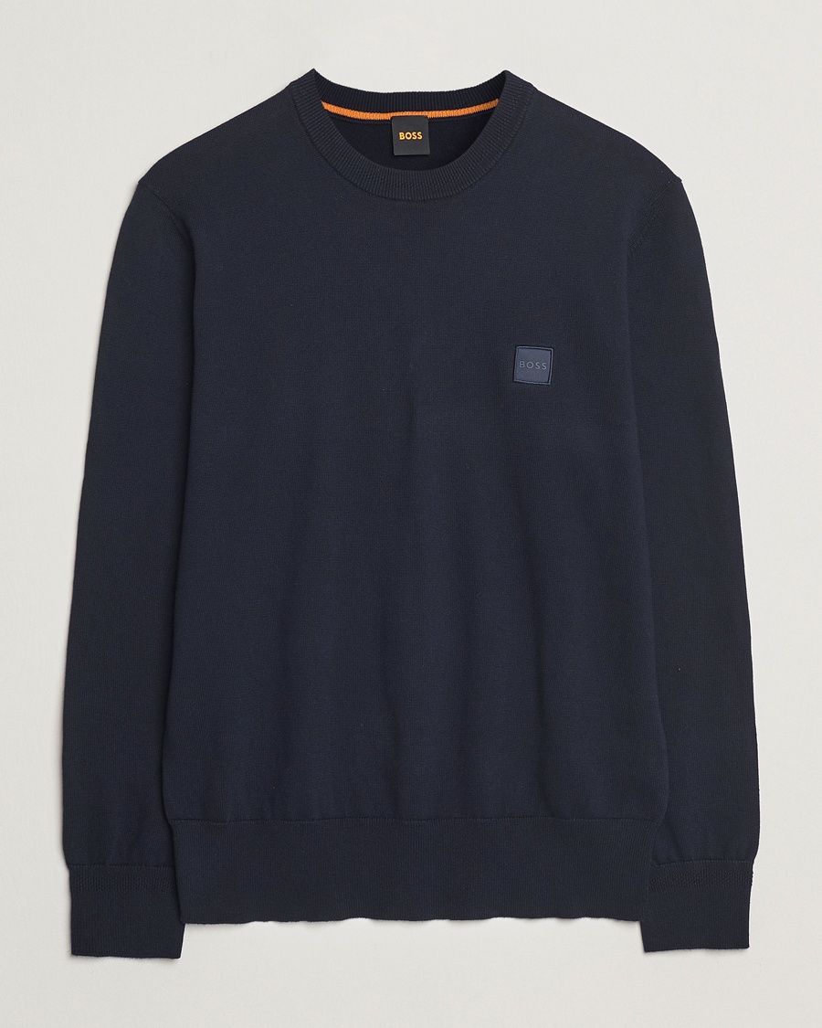 BOSS ORANGE Kanovano Knitted Sweater Dark Blue – Bleu