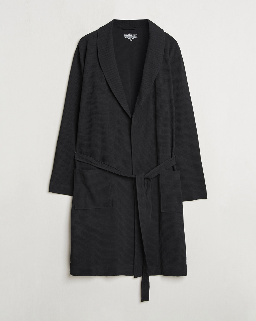 Bread & Boxers Waffle Robe Black – Noir