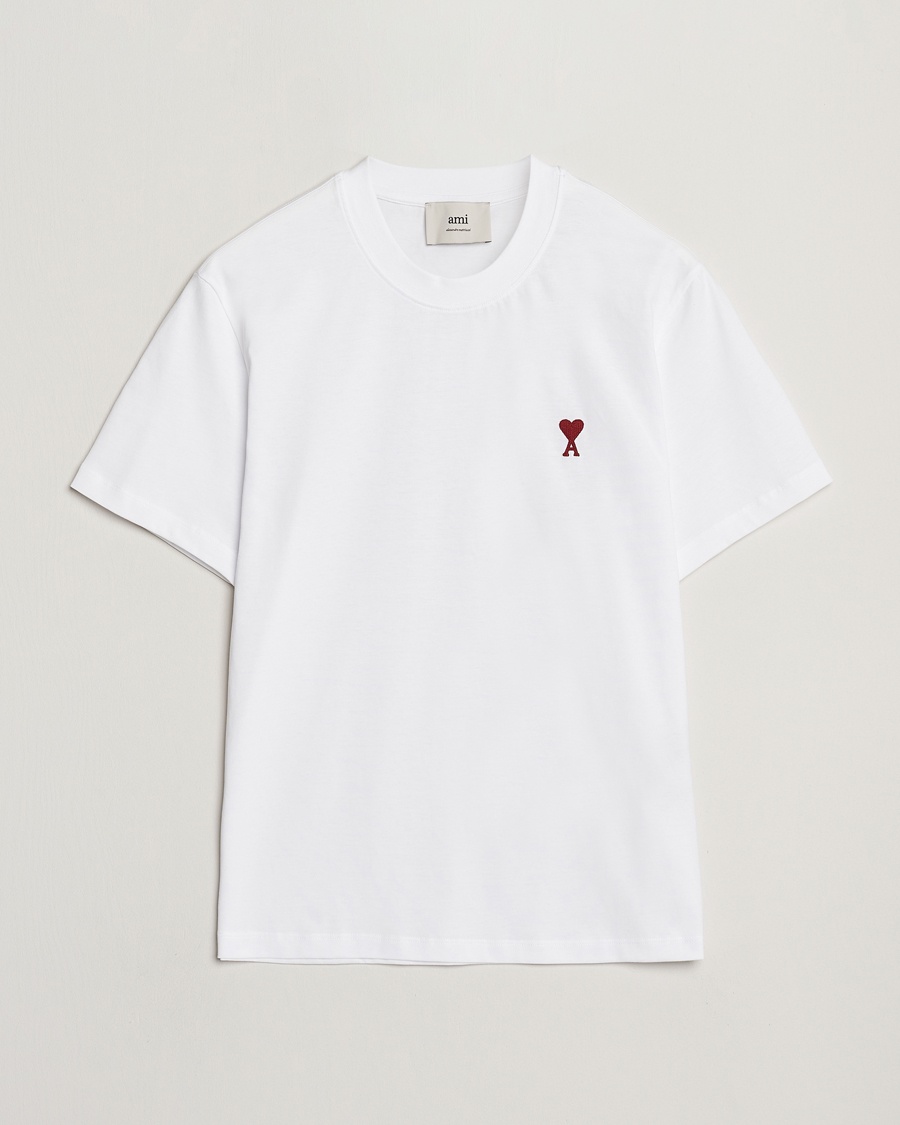 AMI Heart Logo T-Shirt White – Blanc