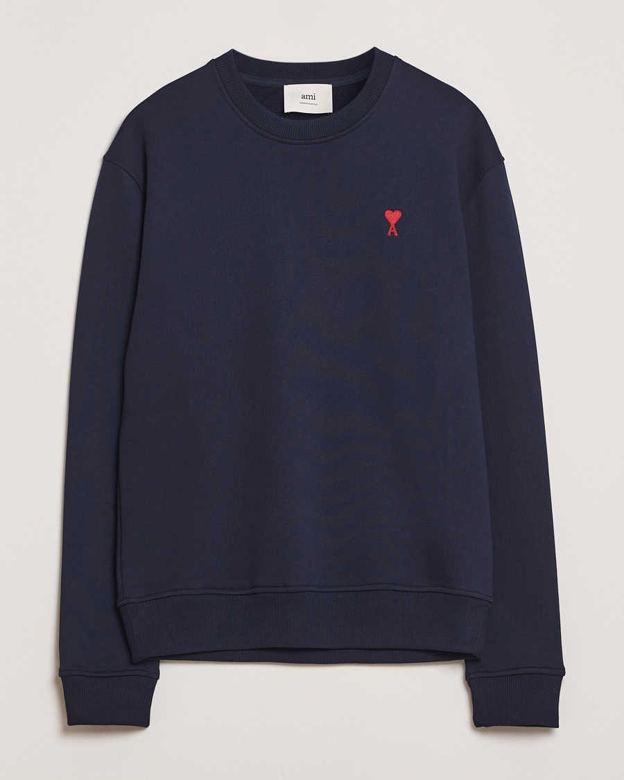 AMI Heart Logo Sweatshirt Night Blue – Bleu