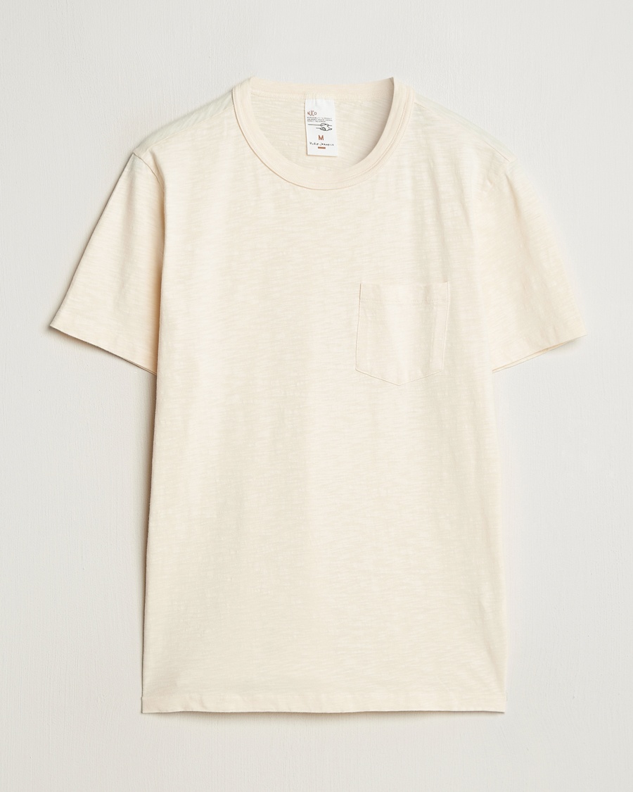 Nudie Jeans Roy Heavy Slub T-Shirt Ecru – Beige