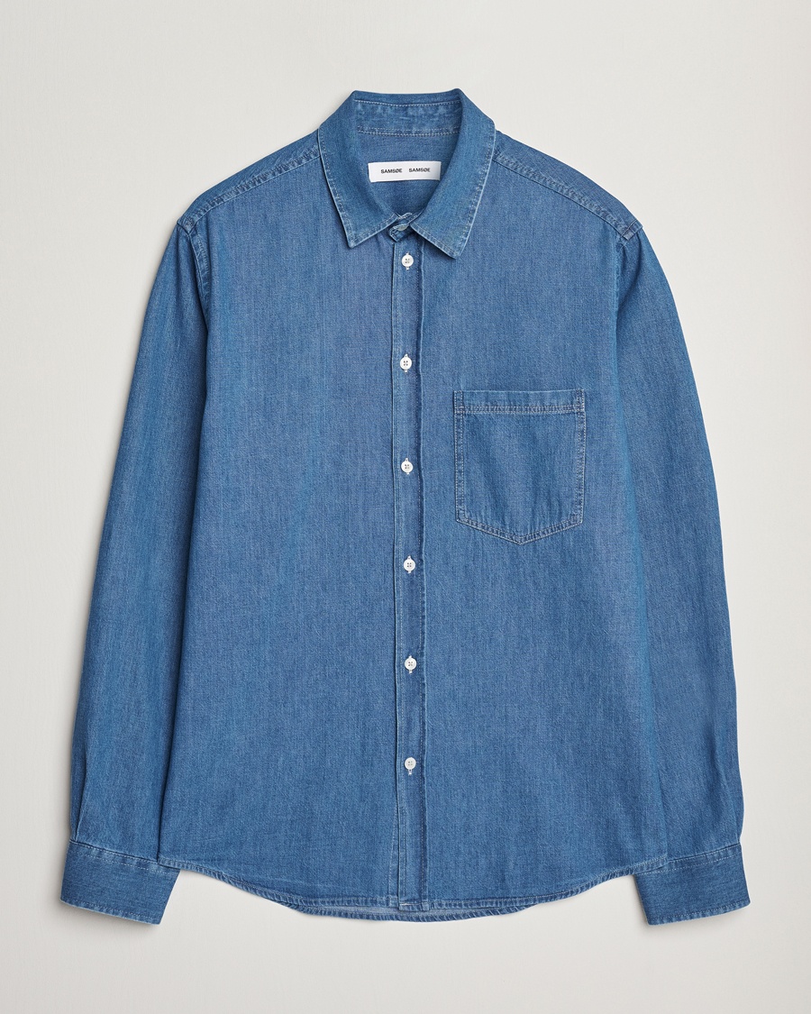Samsøe Samsøe Ryan Chambray Shirt Light Blue – Bleu