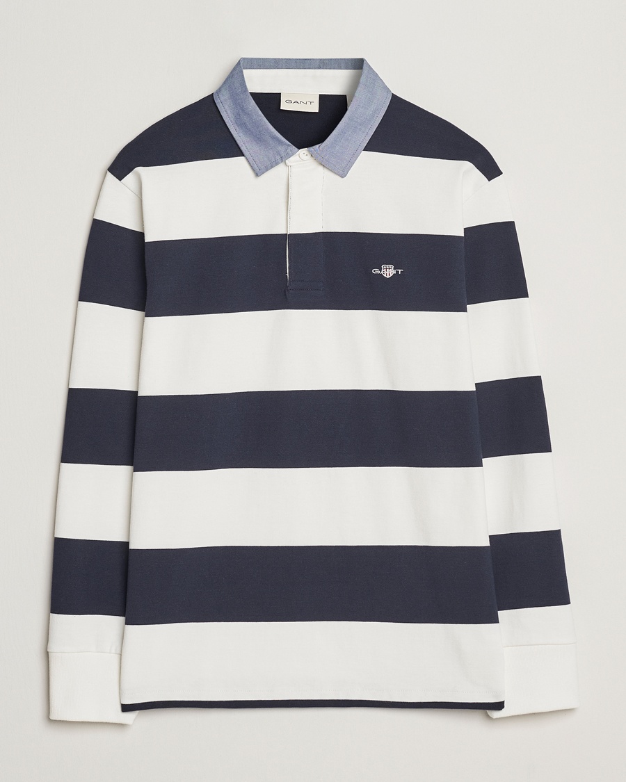 Gant Chambray Barstriped Rugger Eggshell – Blanc