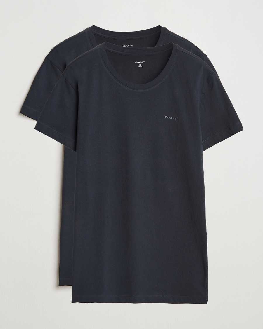 Gant 2-Pack Crew Neck T-Shirt Black – Noir