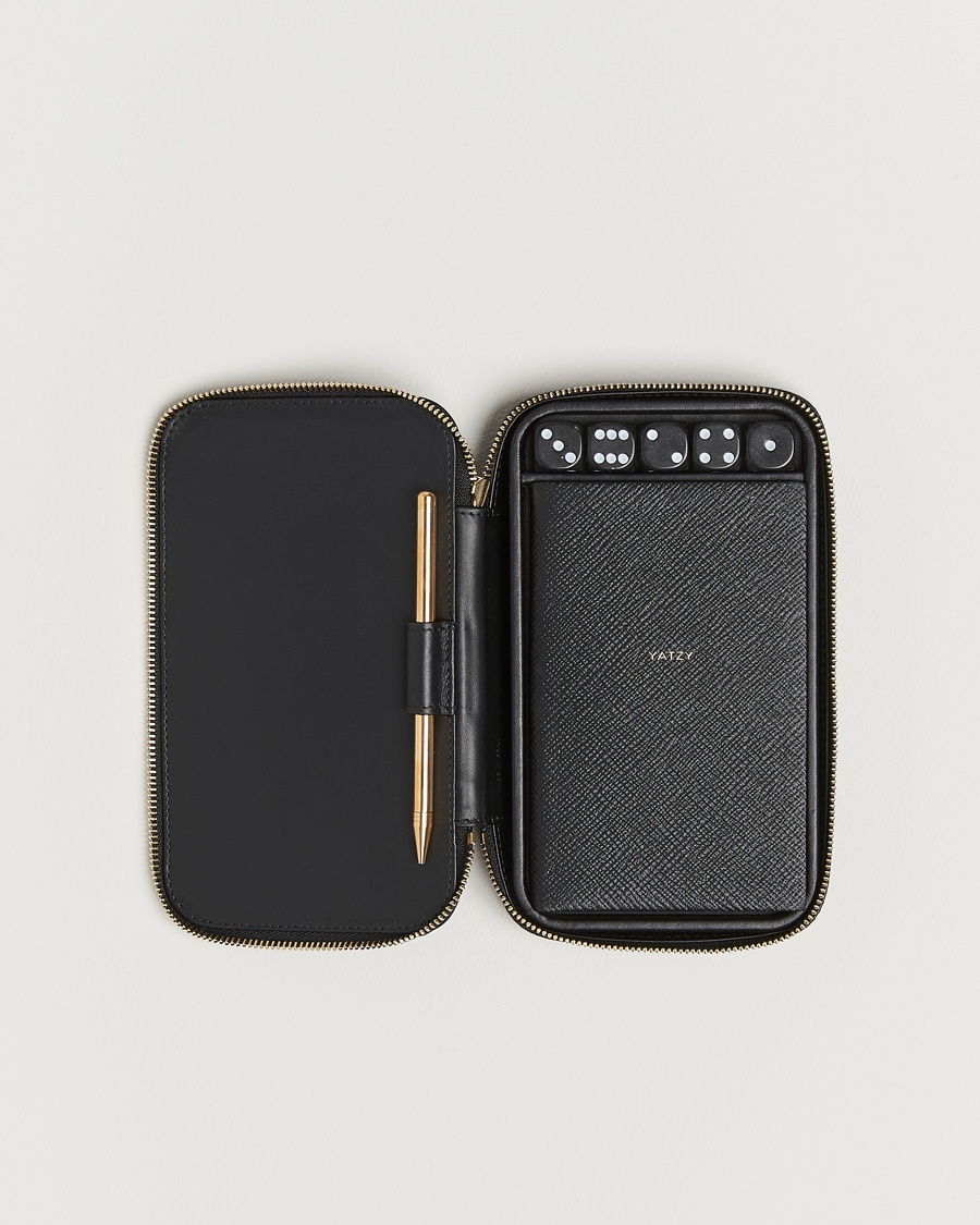 Smythson Panama Yatzy Set Black – Noir