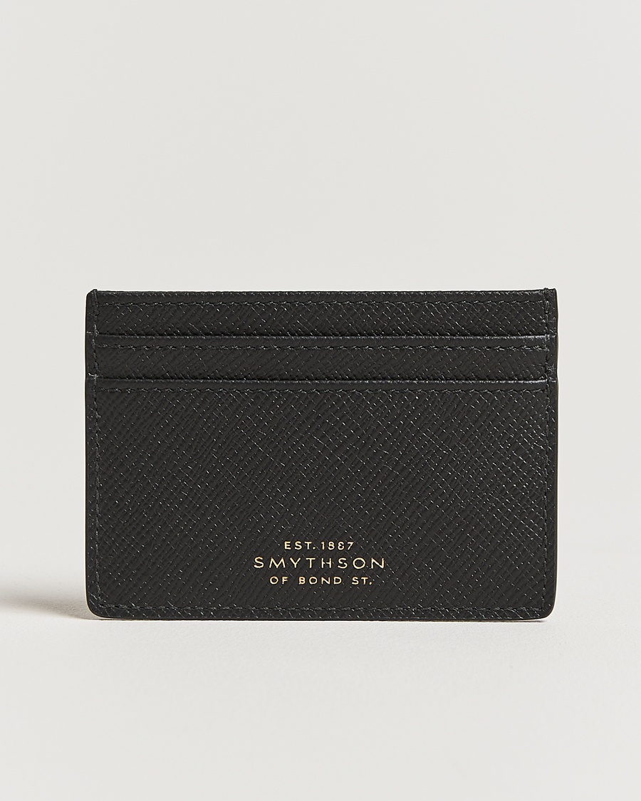 Smythson Panama Flat Cardholder Black – Noir