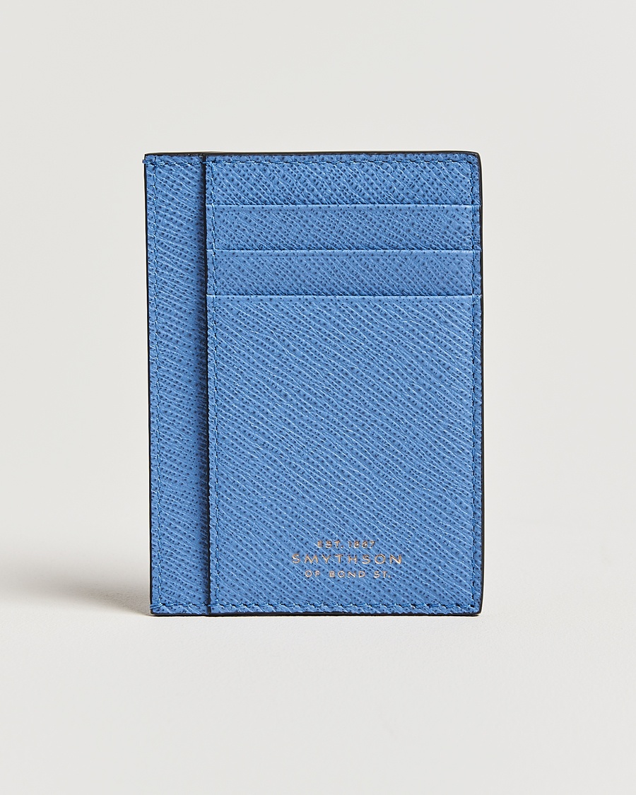 Smythson Panama 773 Cardholder Nile Blue – Bleu