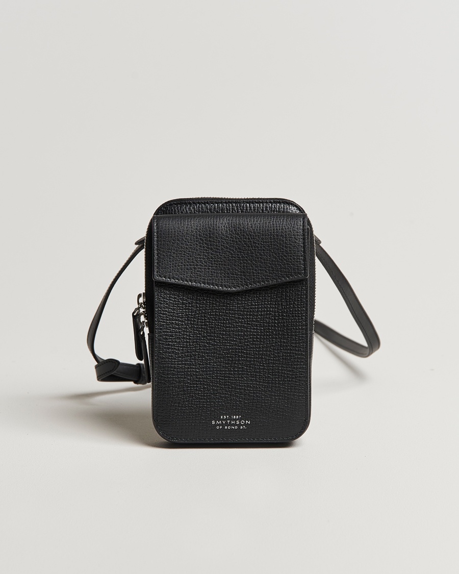 Smythson Ludlow Crossbody Pouch Black – Noir