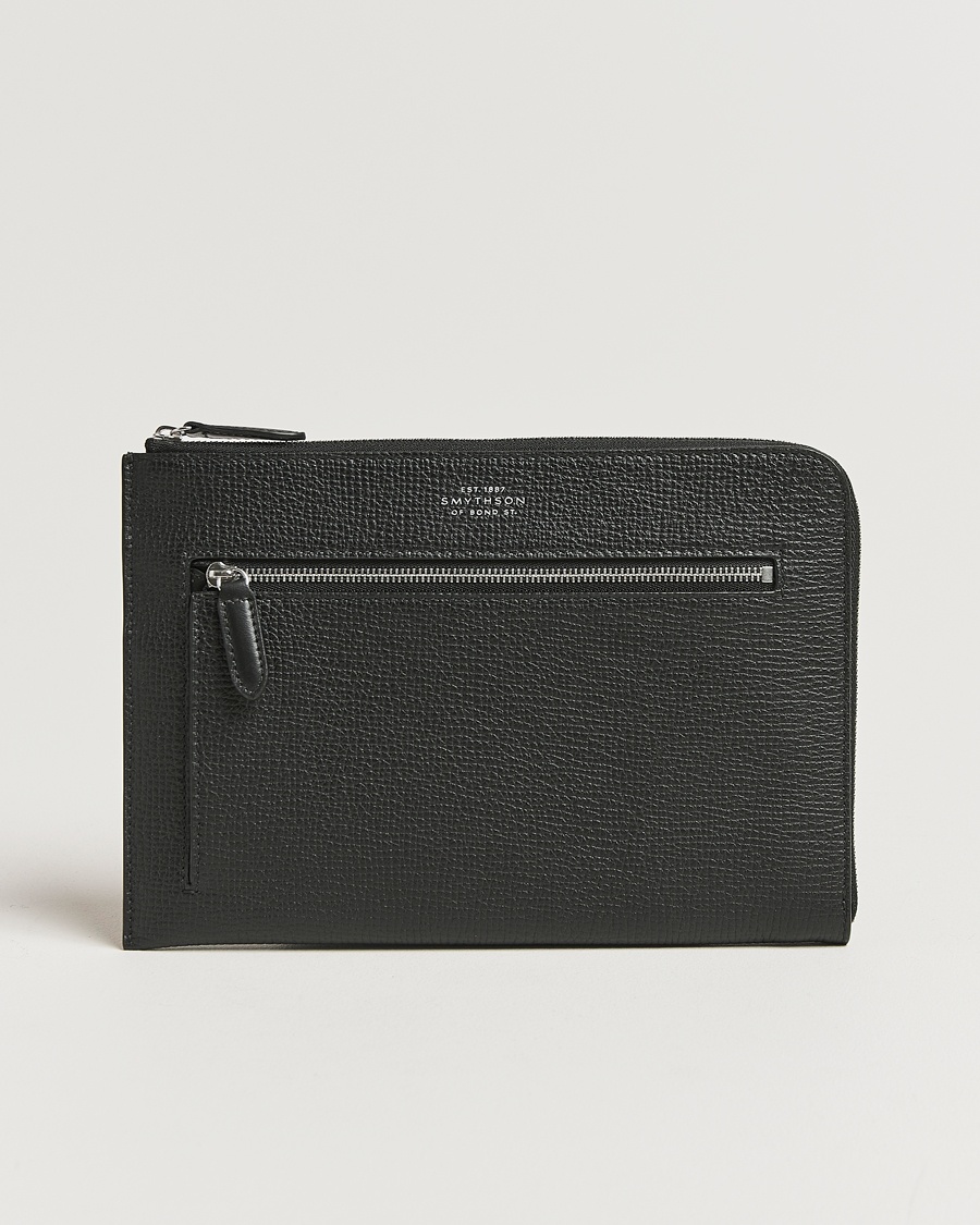Smythson Ludlow Flat Organiser Pouch Black – Noir