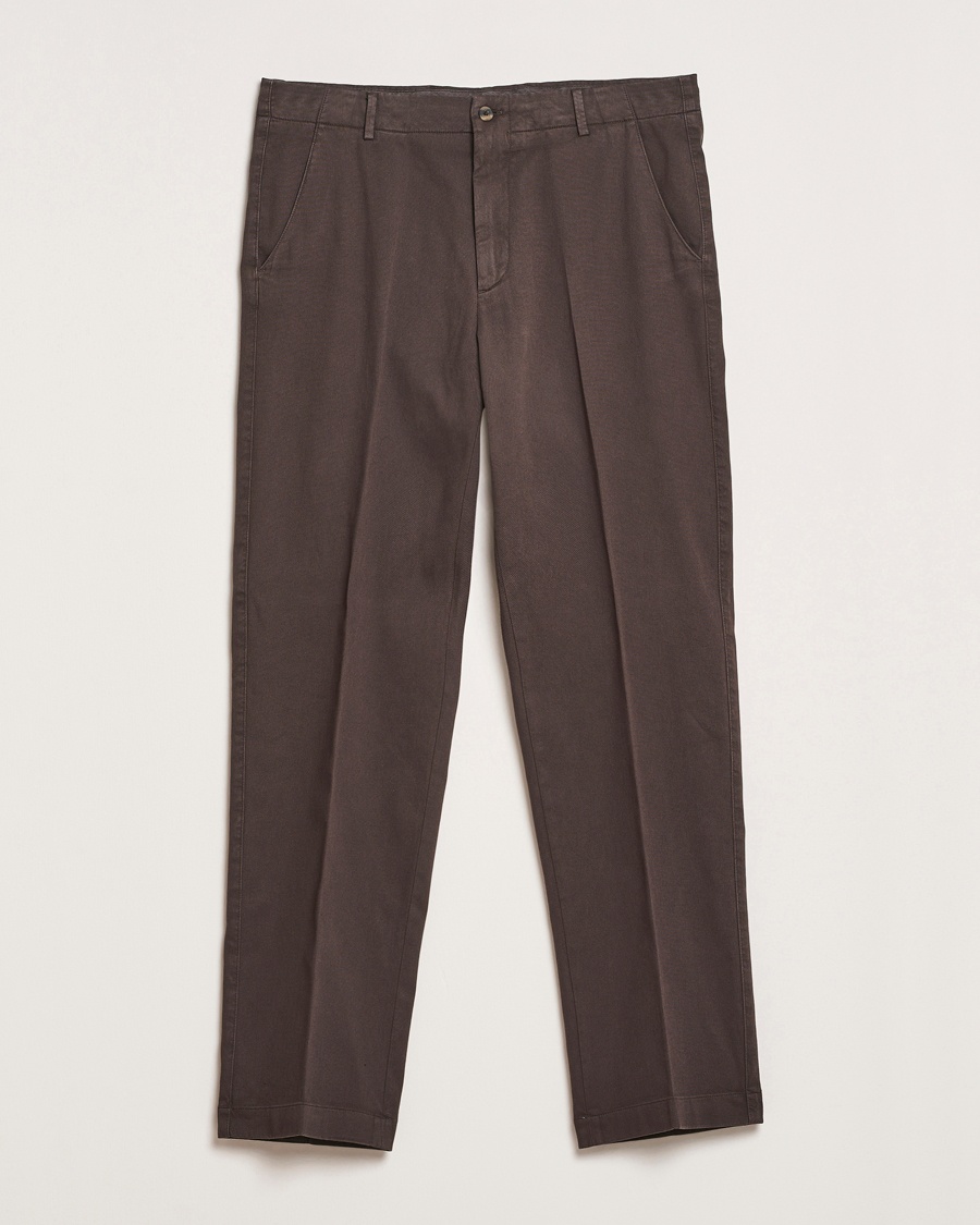 Boglioli Regular Fit Cotton Chinos Brown – Marron