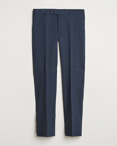 Morris Heritage Linen Suit Trousers Navy – Bleu