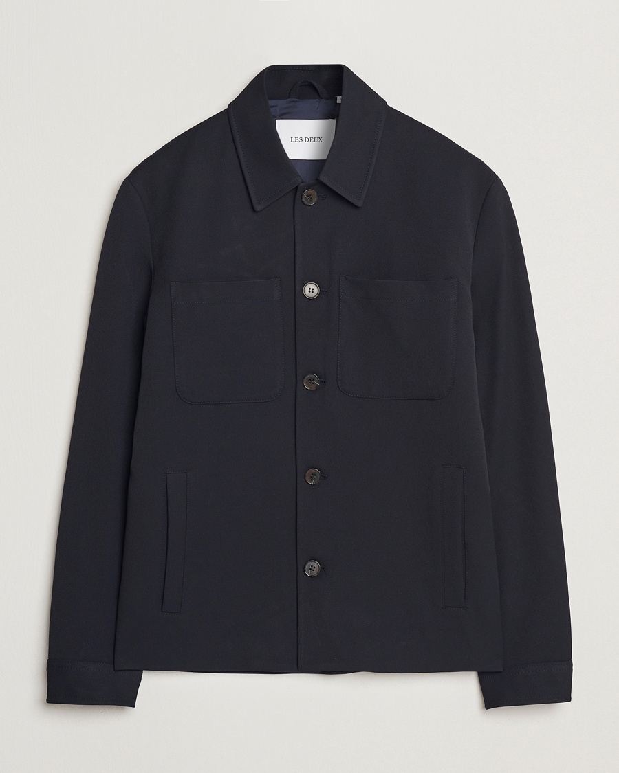 LES DEUX Marsielle Hybrid Jacket Dark Navy – Bleu