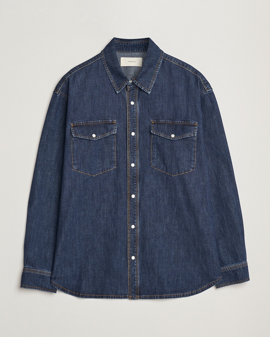 Jeanerica Arno Denim Shirt Dark Blue Vintage – Bleu