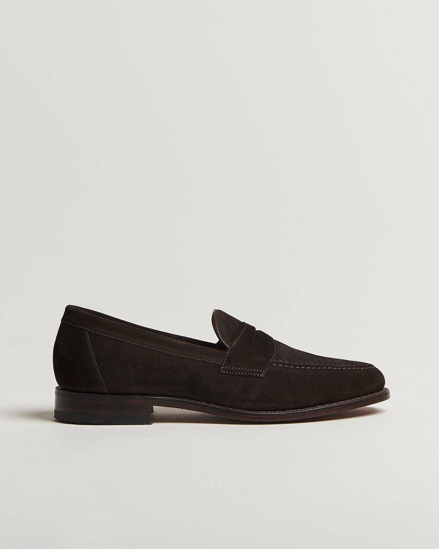 Loake Shoemakers Imperial Suede Loafers Dark Brown – Marron