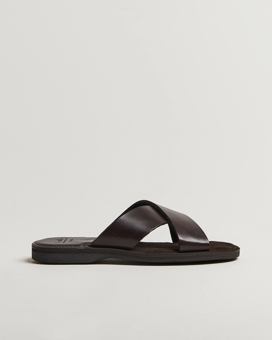 Loake 1880 Gozo Leather Sandal Dark Brown – Marron